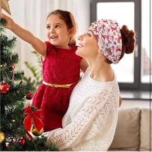 5for$10 Holiday Christmas Stretch Knot Headband Bandana Hair Accessories Santa